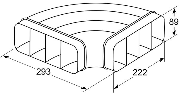 Neff Z861SB1 Páraelszívó 90°-os Lapos csatorna könyök