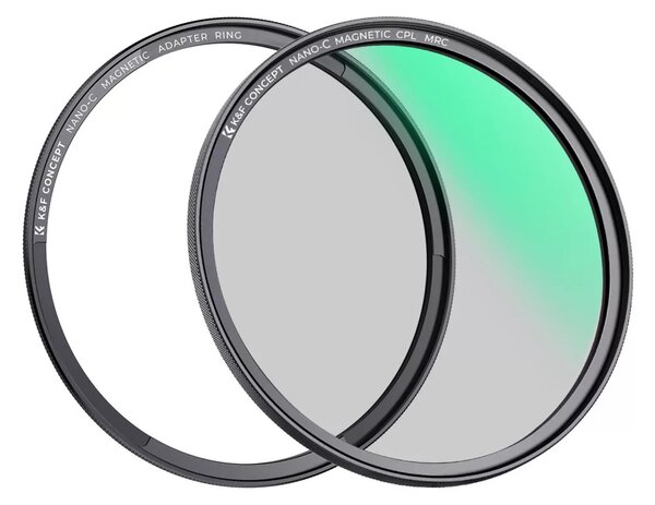 K&F Concept C Series CPL mágneses cirkuláris polár szűrő, mágneses adapterrel, 72 mm