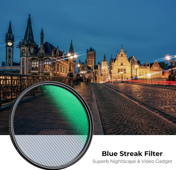 K-F CONCEPT NANO-X Blue Streak szűrő (Green Coated) 82mm