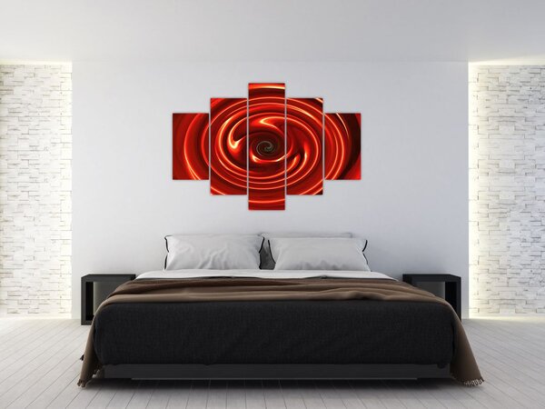 Absztrakt kép - piros spirál (150x105 cm)