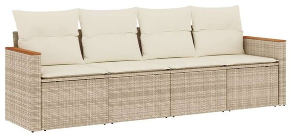 VidaXL Polyrattan Kerti Ülőgarnitúra - 4 részes - Bézs
