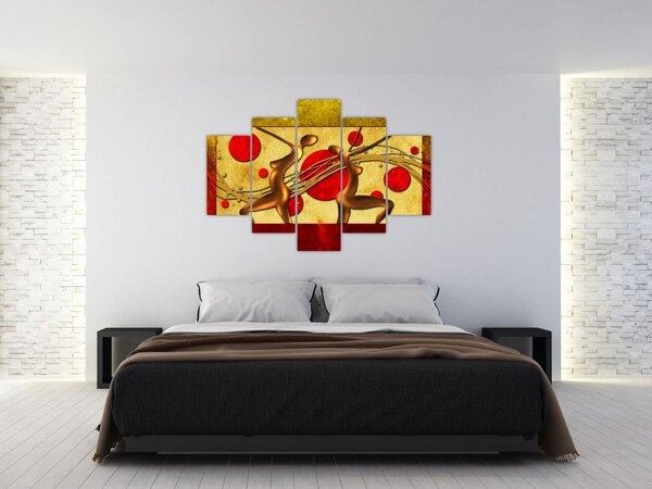 Absztrakt kép két nővel (150x105 cm)