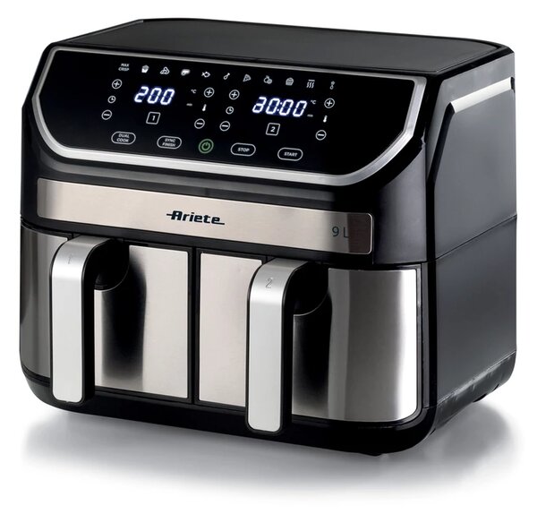 Ariete 4625/00 Dual Metal Air Fryer 9L 2100W - Fekete/Ezüst