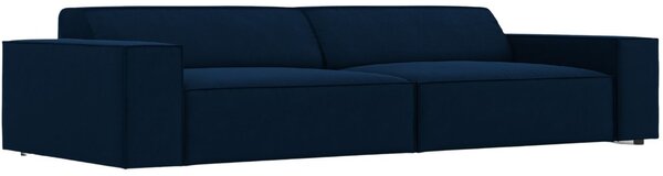 Királykék bársony háromszemélyes kanapé MICADONI Jodie 204 cm