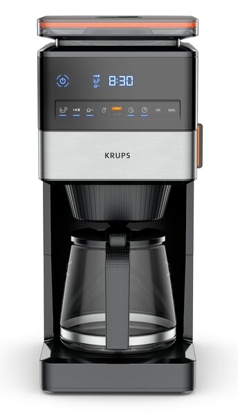 Krups KM 8428 Filteres kávéfőző beépített őrlővel 1000W - Fekete/Ezüst