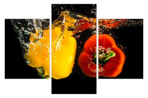 Kép - paprika a vízben (90x60 cm)