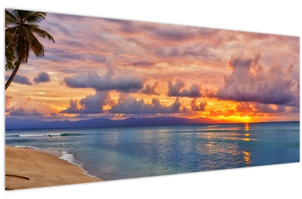 Kép - Naplemente a tengerparton (120x50 cm)