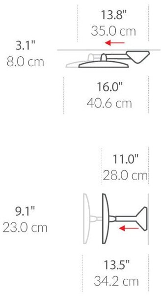 Fali-kozmetikai tükör világítással-nagyítós (ötszörös) ø 20 cm Sensor – simplehuman