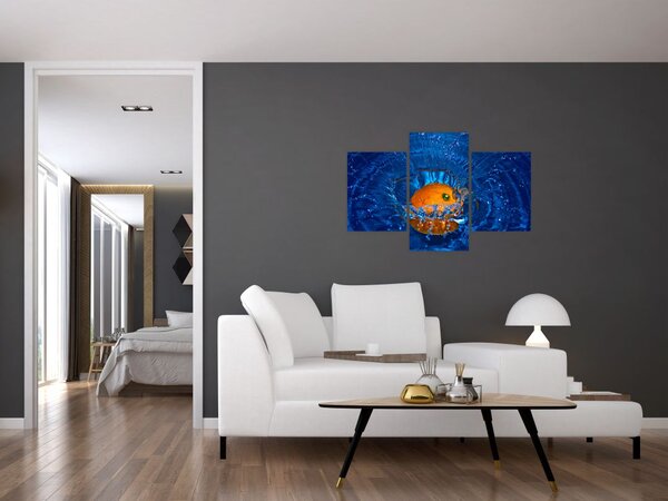 Kép - narancs a vízben (90x60 cm)