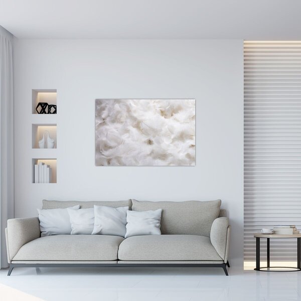 Kép - Fehér tollak (90x60 cm)