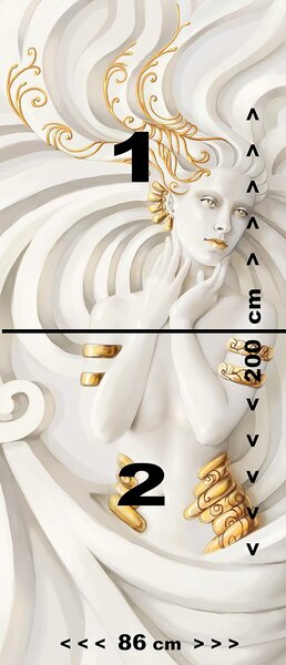 Fotótapéta ajtóra GOLDEN MERMAID 86x200 cm