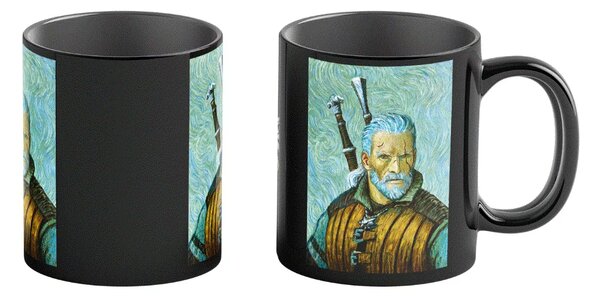 Good Loot The Witcher Geralt & Vincent van Gogh Hőre változó 450ml bögre ajándéktárgy