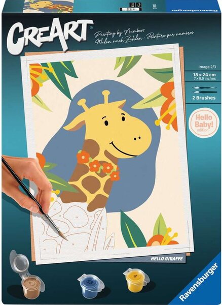 Ravensburger CreArt ART Collection - Hello Zsiráf festmény készlet 18x24cm