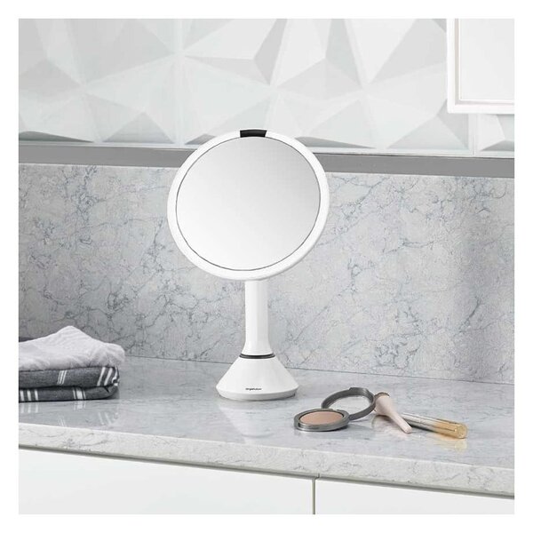 Kozmetikai tükör világítással-nagyítós (ötszörös) ø 20 cm Sensor – simplehuman