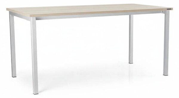 Univerzális asztal fém lábakkal 160 x 80 cm, fehér kőris