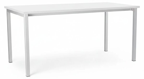 Univerzális asztal fém lábakkal 160 x 80 cm, fehér