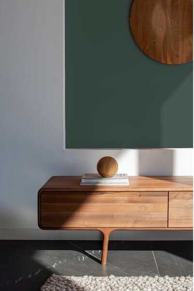 Barna diófa TV-állvány 220x45x45 cm Fawn – Gazzda