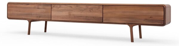 Barna diófa TV-állvány 220x45x45 cm Fawn – Gazzda