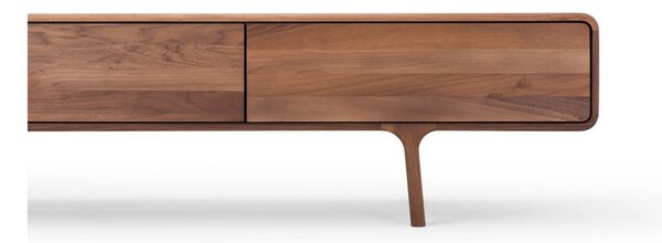 Barna diófa TV-állvány 220x45x45 cm Fawn – Gazzda