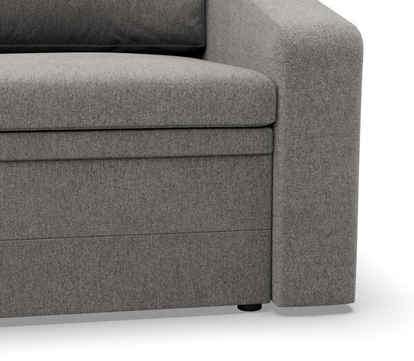 Vertico fekvőfotel, 80 cm széles, fonott, szürke