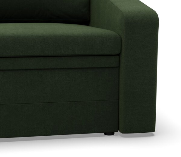 Vertico fekvőfotel, 80 cm széles, fonott, zöld