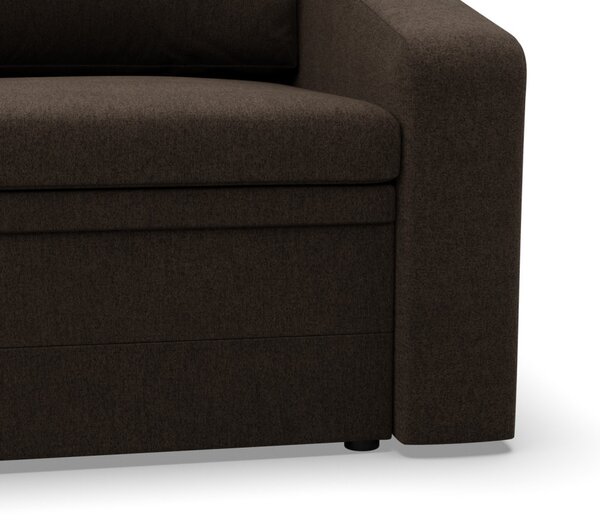 Vertico fekvőfotel, 80 cm széles, fonott, barna