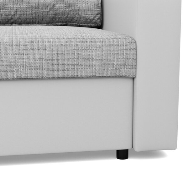 Panama fotel, fonott + műbőr, szürke - fehér
