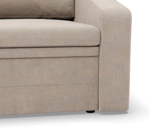 Vertico fekvőfotel, 80 cm széles, bársony, bézs