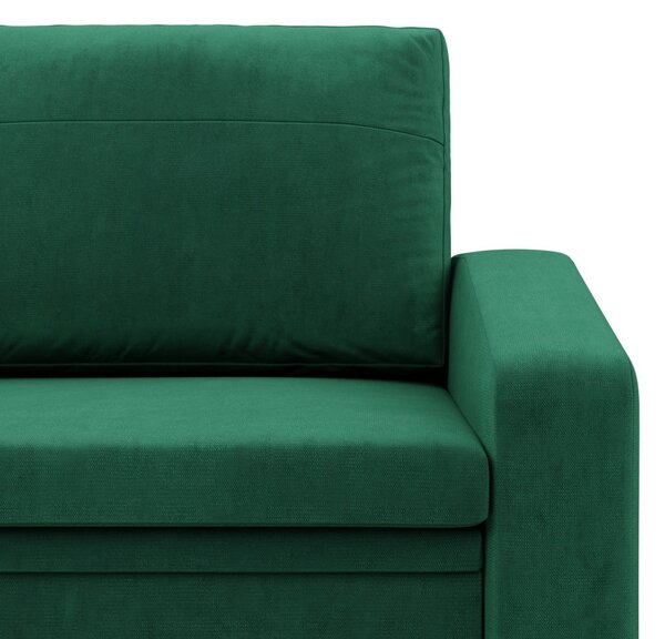 Vertico fekvőfotel, 80 cm széles, bársony, zöld