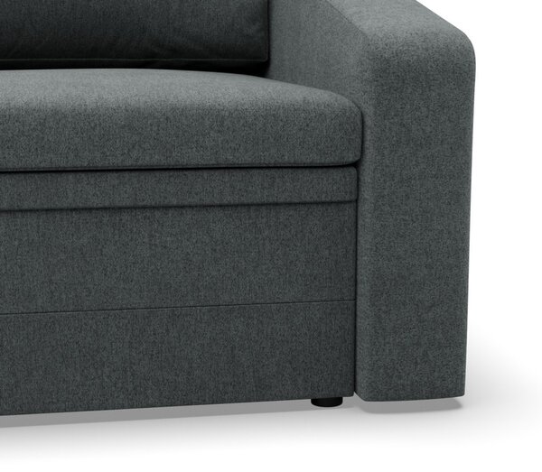 Vertico fekvőfotel, 80 cm széles, fonott, szürke