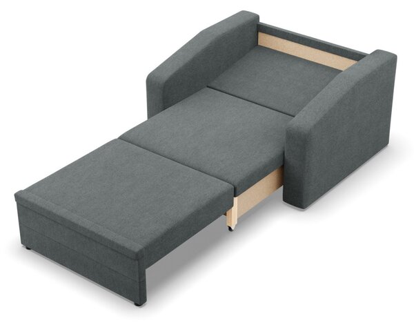 Vertico fekvőfotel, 80 cm széles, fonott, szürke