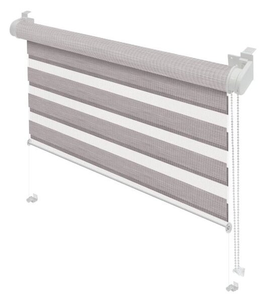 Szürkésbarna nappali-éjszakai roló 42,5x150 cm Zebra Silvalin – Gardinia
