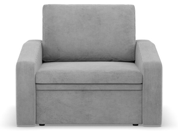 Vertico fekvőfotel, 80 cm széles, kordbársony, szürke