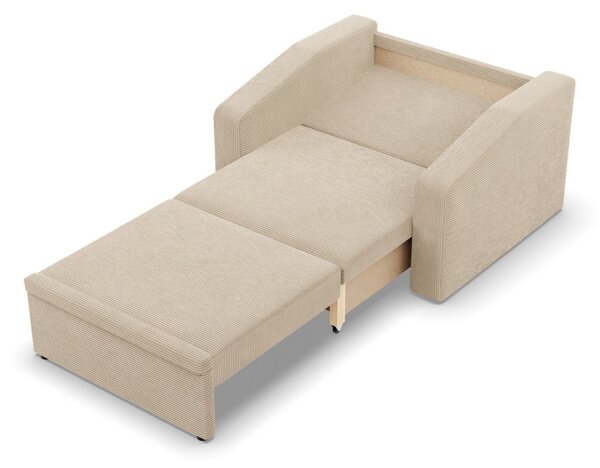 Vertico fekvőfotel, 80 cm széles, kordbársony, bézs