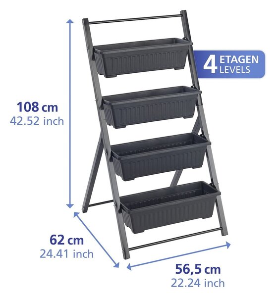 Fém virágtartó állvány (magasság 108 cm) Vertical – Maximex
