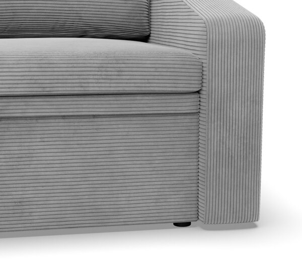 Vertico fekvőfotel, 80 cm széles, kordbársony, szürke