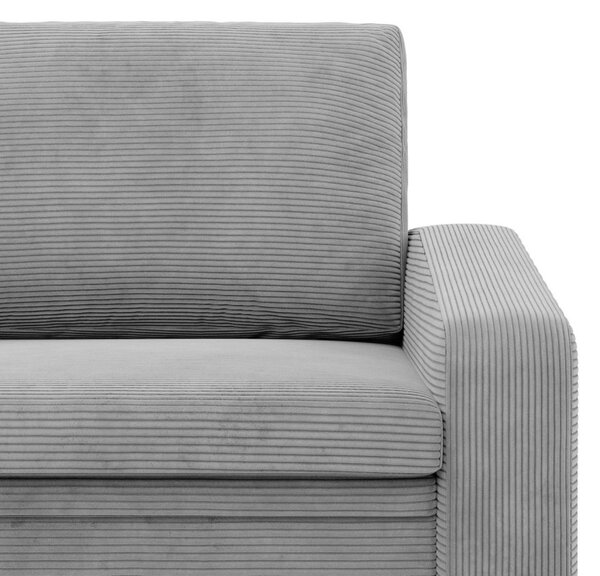 Vertico fekvőfotel, 80 cm széles, kordbársony, szürke