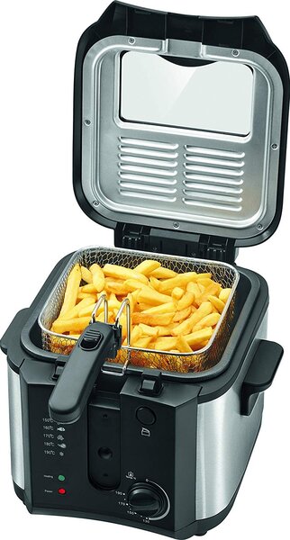 Clatronic FR 3649 2.5L olajsütő - Fekete / Inox
