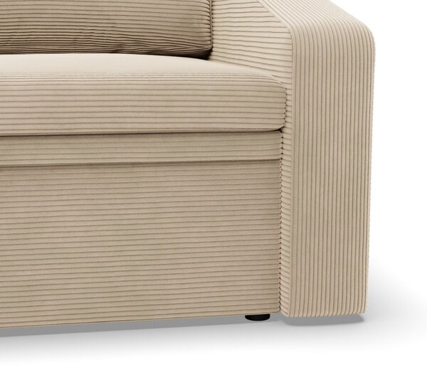 Vertico fekvőfotel, 80 cm széles, kordbársony, bézs