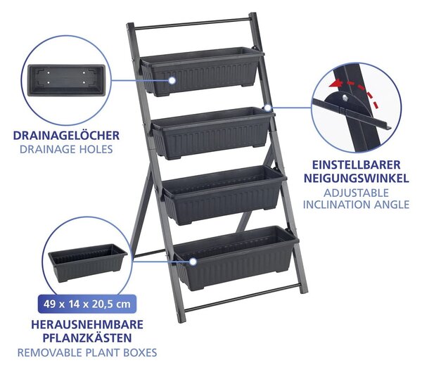Fém virágtartó állvány (magasság 108 cm) Vertical – Maximex