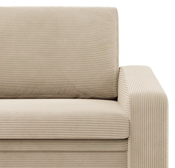 Vertico fekvőfotel, 80 cm széles, kordbársony, bézs