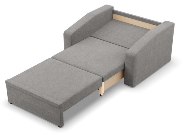 Vertico fekvőfotel, 90 cm széles, fonott, szürke