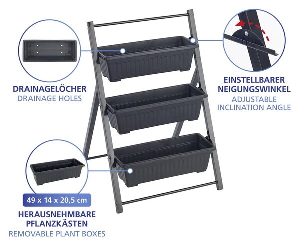 Fém virágtartó állvány (magasság 85 cm) Vertical – Maximex