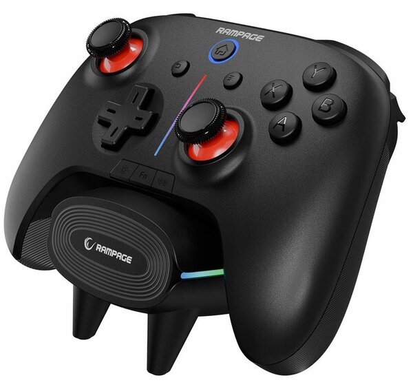 Rampage Hydra Pro Pad bezprzewodowy RGB 2.4G Hall, spusty magnetyczne ze stacją ładującą czarny
