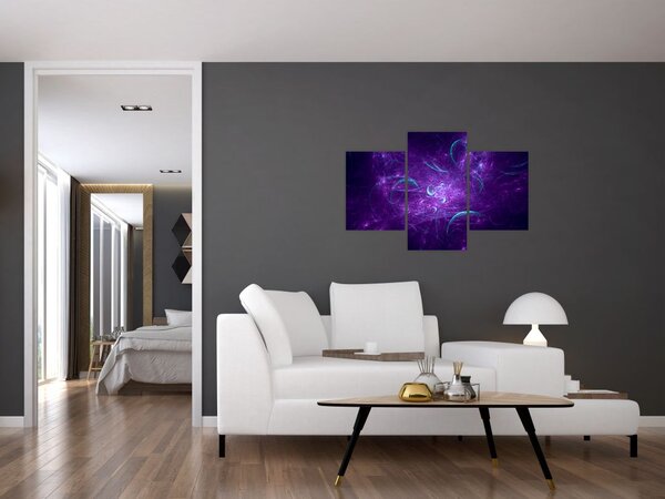 Modern kék absztrakció képe (90x60 cm)