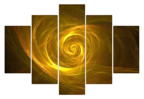Absztrakt sárga spirál képe (150x105 cm)