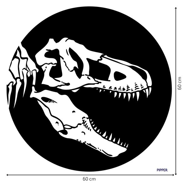 PIPPER. Kör alakú falmatrica "T-Rex csontváz" Méret: 60cm