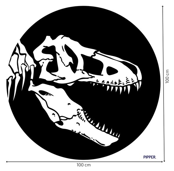 PIPPER. Kör alakú falmatrica "T-Rex csontváz" Méret: 60cm