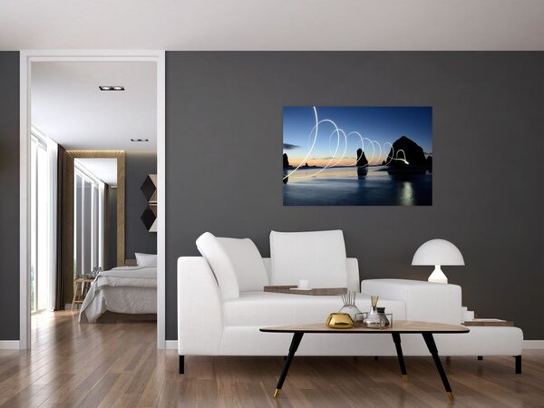 Kép - tengerpart naplementekor (90x60 cm)