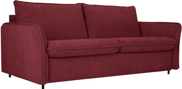 Bordó vörös zsenília kanapé MICADONI Dalida 166 cm